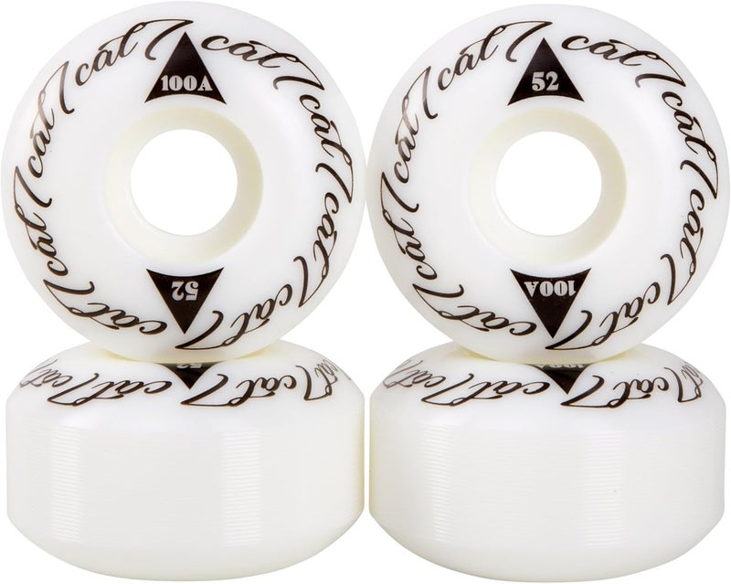 Cal 7 Catch-22 Skateboard Wheels, 52mm & 100A, Black & White Design, Great for Trick, Street & More - Image 1